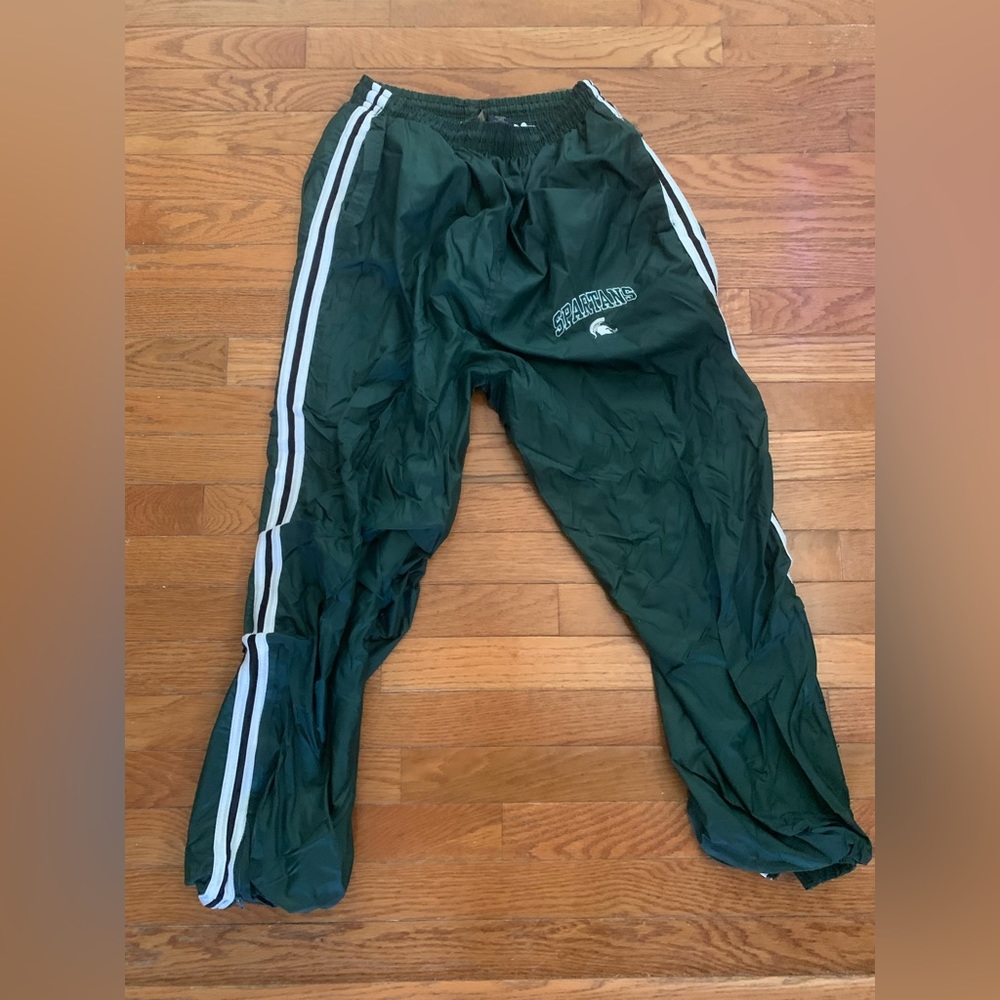 VINTAGE Steve & Barry’s MSU Windbreaker Pants | Size: S